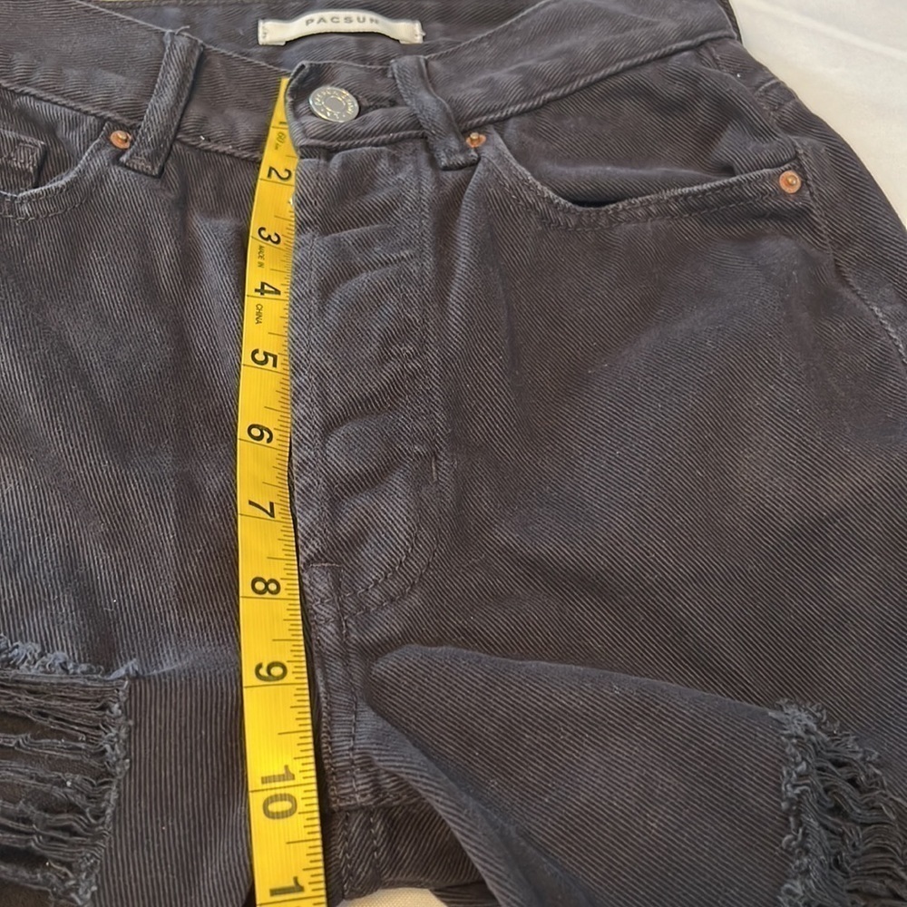Pacsun Ultra High Rise Slim Black Ripped Jeans - Picture 10 of 10